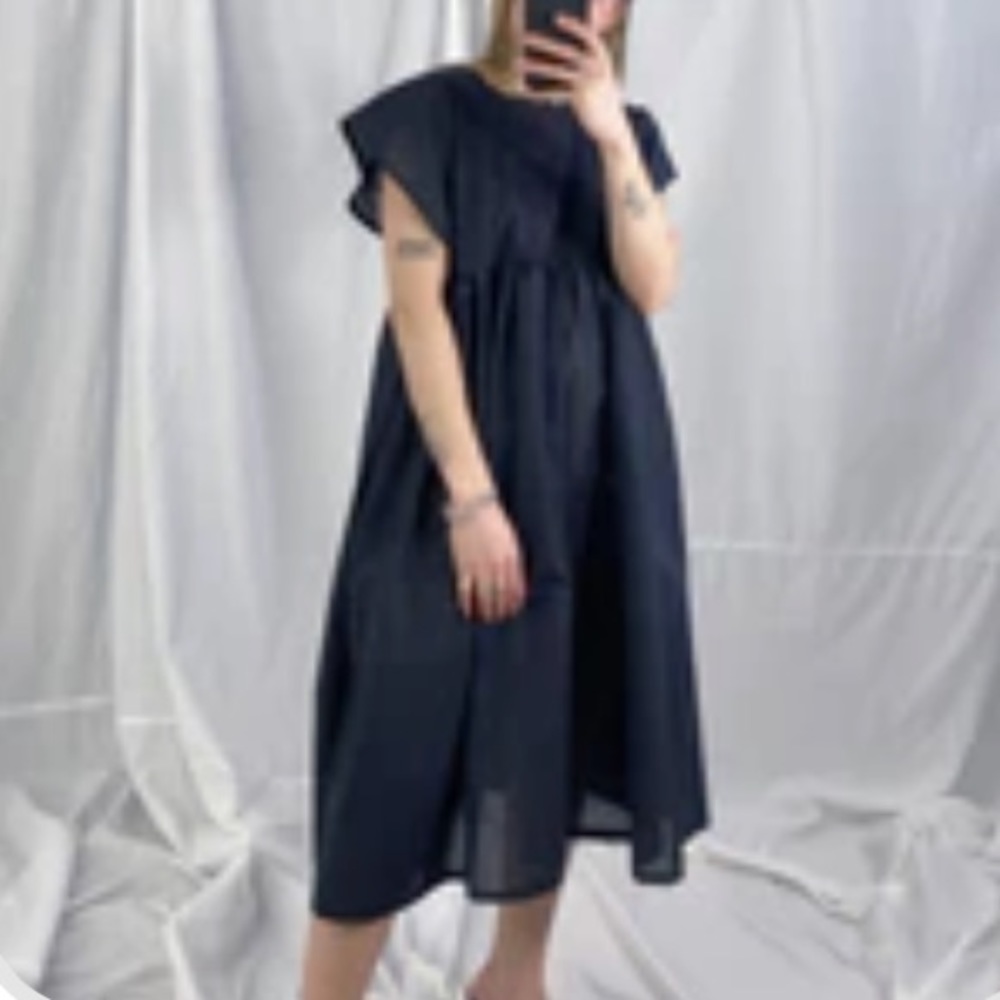 Maya Meyer black country midi dress